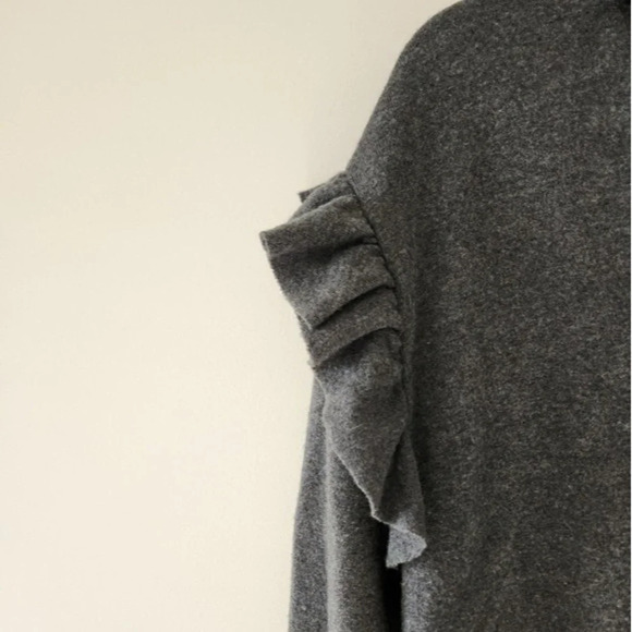 Stella McCartney Felted Frills Jumper Ruffle Sweater Virgin Wool Graphite Gray S - Picture 6 of 9